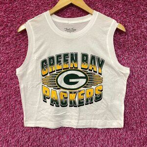 Junk Food NFL Green Bay Packers Cropped Sleeveless T-Shirt Small